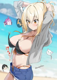 うっかり真夏の女神と化す宮下さん
